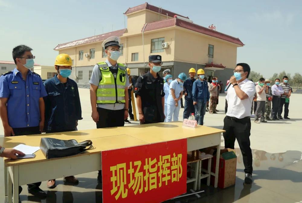 六团开展生产安全事故应急救援演练