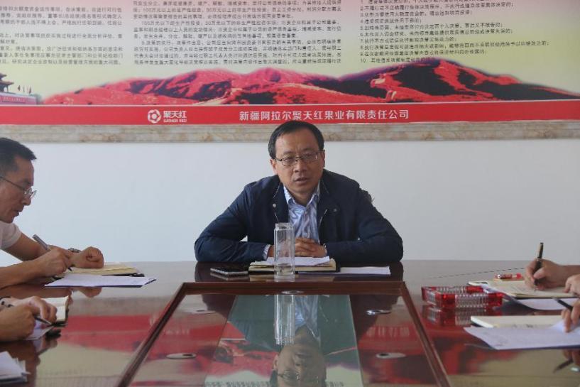 聚天红果业公司传达学习师市党委第十二届三次全会精神