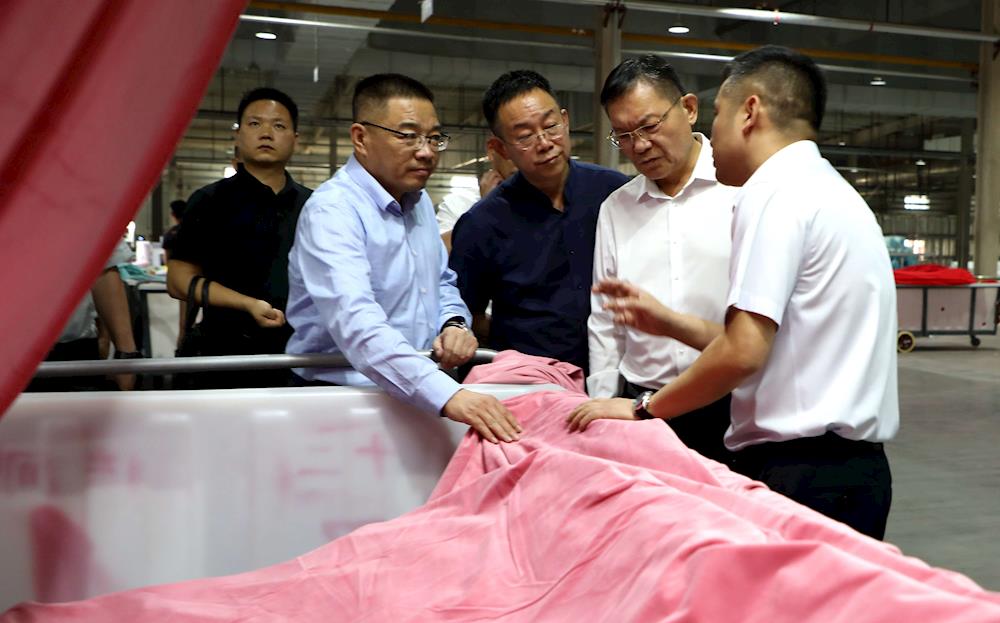 师市党委书记、政委丁翊强在经开区调研印染产业高质量发展工作